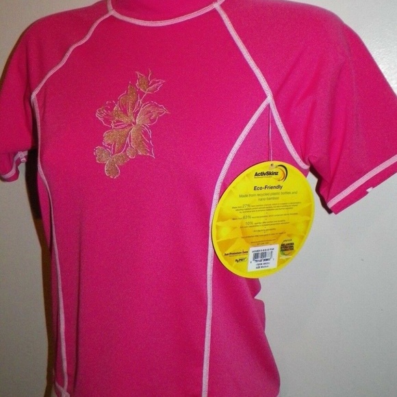 Women M ActivSkinz SPF Rash Guard Swim Surf Top - Picture 5 of 7